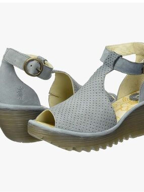 Fly London Yall Cupido
Perforated Peep Toe Cut Out Wedge Heel 38
Pale Blue NEW